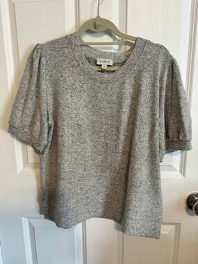EVEREVE Frances Brushed Top in Heather Gray XL